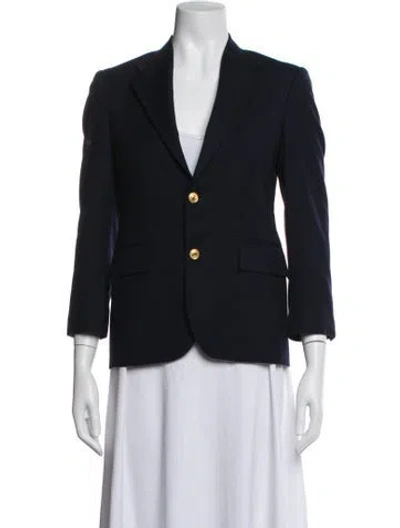 Pre-owned Polo Ralph Lauren Wool Blazer In Blue