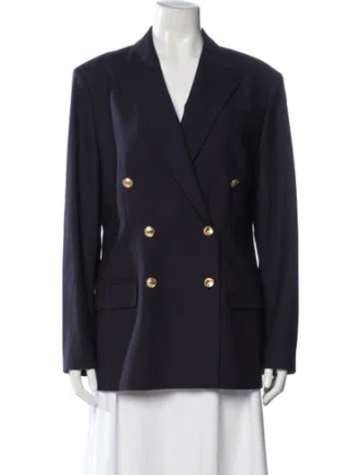 Pre-owned Polo Ralph Lauren Wool Blazer In Blue