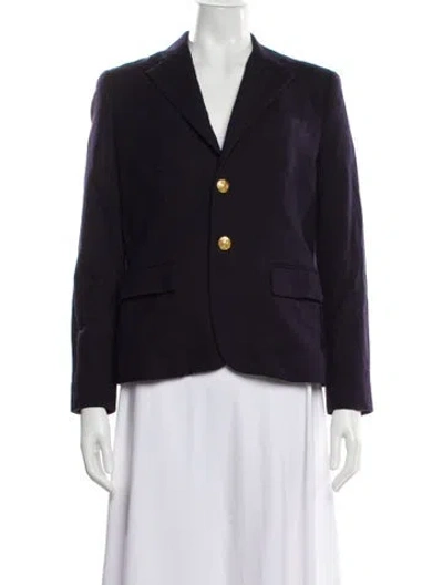 Pre-owned Polo Ralph Lauren Wool Blazer In Purple