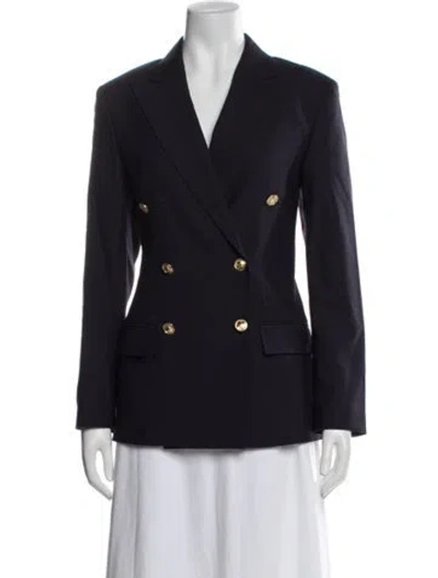 Pre-owned Polo Ralph Lauren Wool Blazer W/ Tags In Blue