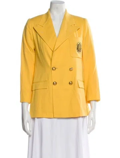 Pre-owned Polo Ralph Lauren Wool Blazer In Yellow