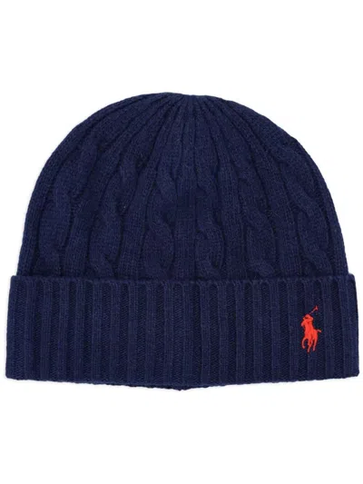 Polo Ralph Lauren Wool Blend Beanie Accessories In Blue