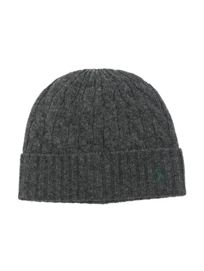 Polo Ralph Lauren Wool Blend Beanie Accessories In Gray