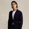 Polo Ralph Lauren Wool-blend Blazer Cardigan In Burgundy