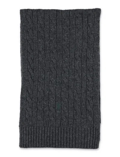 Polo Ralph Lauren Scarf Classic Wool Blend In Gray