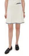 Polo Ralph Lauren Performance Cable-knit Skort In White Splash/refined Navy