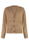 Polo Ralph Lauren Wool Blend Cardigan In Gold