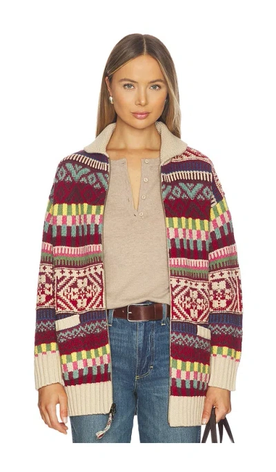 Polo Ralph Lauren Wool Blend Cardigan In Multi
