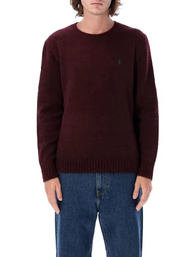 Polo Ralph Lauren Wool-blend Crew Neck Jumper In Agedwinehthr