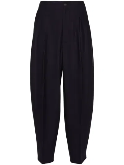Polo Ralph Lauren Wool-blend Cropped Trousers In Blue