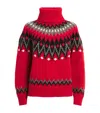 Polo Ralph Lauren Fair Isle Wool Blend Turtleneck Sweater In Red