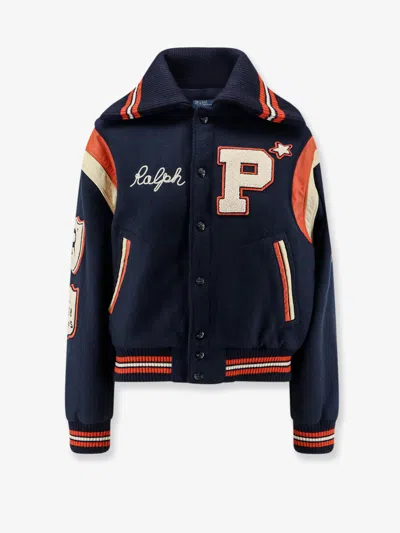 Polo Ralph Lauren Wool Blend Jacket In Blue