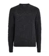 Polo Ralph Lauren Wool-blend Monochrome Flag Sweater In Gray