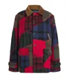 Polo Ralph Lauren Wool Patchwork Woven Coat Multi Patchwork In Multi