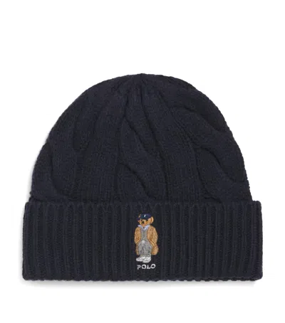Polo Ralph Lauren Wool-blend Polo Bear Beanie In Blue