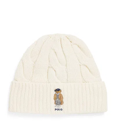 Polo Ralph Lauren Wool-blend Polo Bear Beanie In White