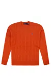 Polo Ralph Lauren Julianna Cable-knit Jumper In Orange