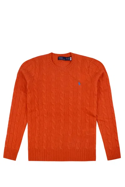 POLO RALPH LAUREN WOOL BLEND PULLOVER WITH EMBROIDERED LOGO