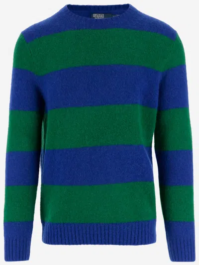 POLO RALPH LAUREN POLO RALPH LAUREN WOOL BLEND PULLOVER WITH STRIPED PATTERN