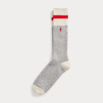 Polo Ralph Lauren Wool-blend Ragg Boot Socks In Light Grey Heather