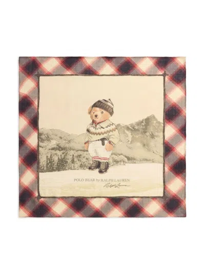Polo Ralph Lauren Wool Blend Scarf In Brown
