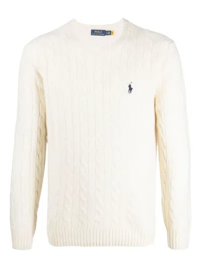 Polo Ralph Lauren Cable-knit Wool-cashmere Jumper Clothing In White