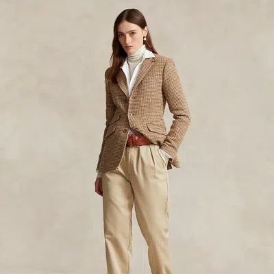 Polo Ralph Lauren Wool-blend Twill Hacking Blazer In Brown