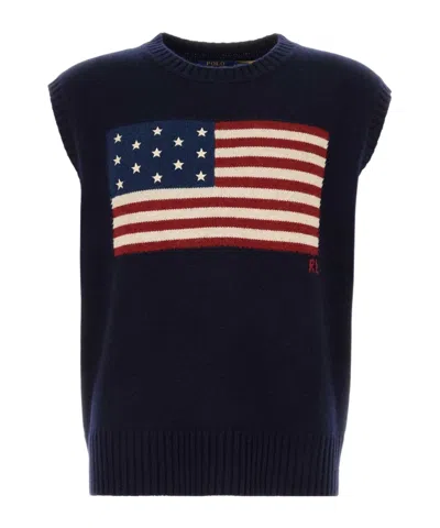 POLO RALPH LAUREN POLO RALPH LAUREN BIG FIT FLAG KNITTED VEST
