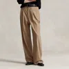 Polo Ralph Lauren Wool-blend Wide-leg Trouser In Brown