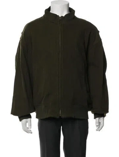 Pre-owned Polo Ralph Lauren Wool Bomber Jacket In Green