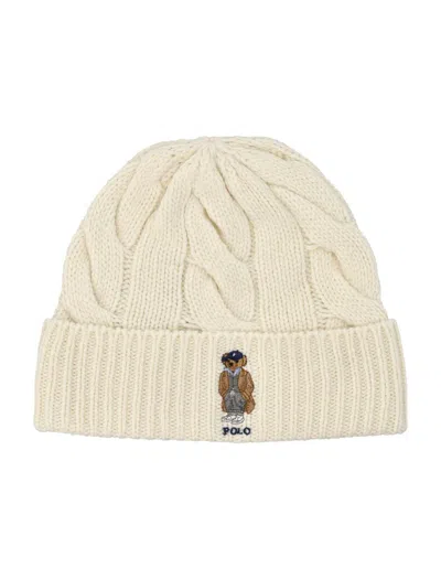 POLO RALPH LAUREN POLO RALPH LAUREN WOOL CABLE BEANIE BEAR