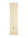 Polo Ralph Lauren Cable-knit Bear-embroidered Scarf