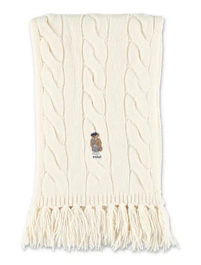 POLO RALPH LAUREN POLO RALPH LAUREN WOOL CABLE SCARF BEAR