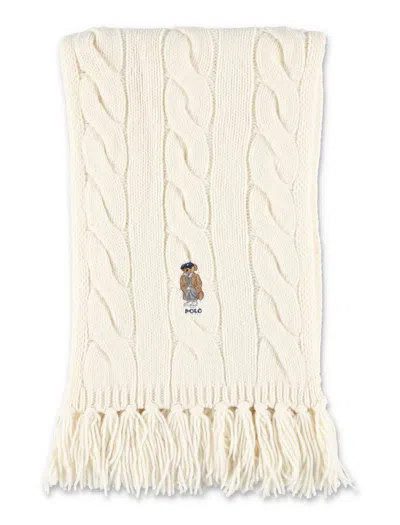 POLO RALPH LAUREN POLO RALPH LAUREN WOOL CABLE SCARF BEAR