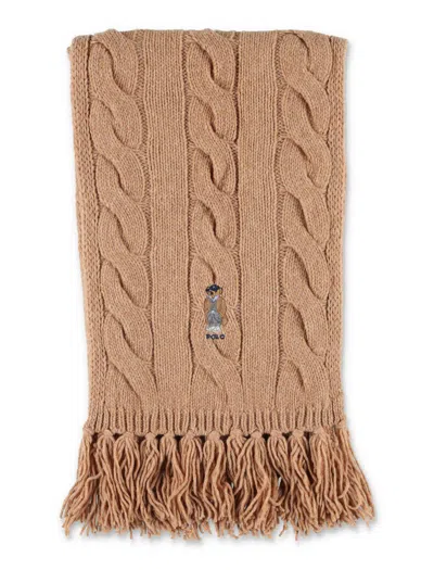 POLO RALPH LAUREN POLO RALPH LAUREN WOOL CABLE SCARF BEAR