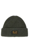 Polo Ralph Lauren Logo Patch Ribbed Beanie In Sage