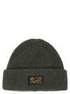 Polo Ralph Lauren Logo Patch Ribbed Beanie In Sage