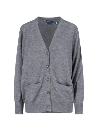 Polo Ralph Lauren Wool Cardigan In Gray