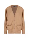 Polo Ralph Lauren Cardigan In Lana In Brown