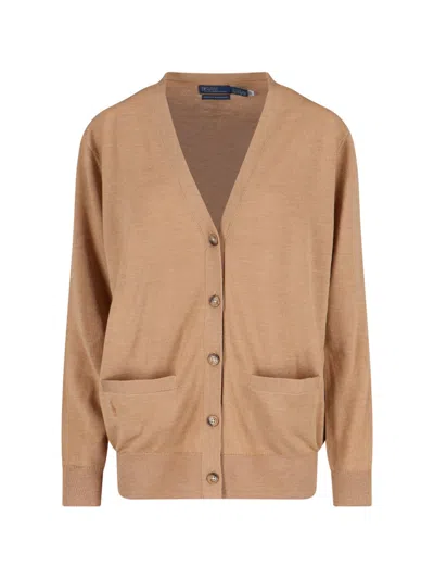 Polo Ralph Lauren Wool Cardigan In Sand