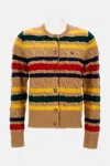 Polo Ralph Lauren Striped Cardigan In Neutral