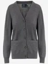 Polo Ralph Lauren Button-front Patch-pocket Cardigan In Gray