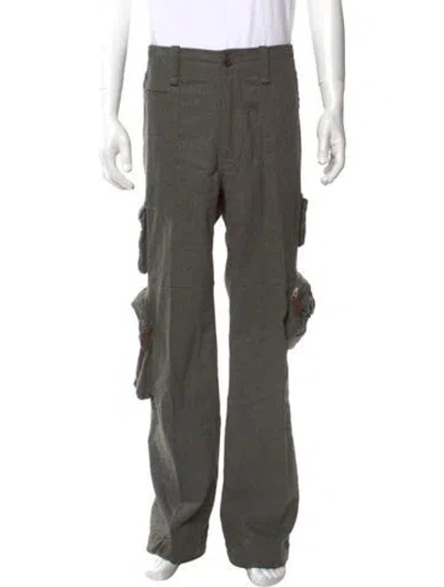 Pre-owned Polo Ralph Lauren Wool Cargo Pants In Gray