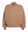 Polo Ralph Lauren Wool-cashmere Bomber Jacket In Brown
