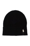 Polo Ralph Lauren Wool Cashmere Cable Beanie In Black