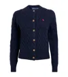 Polo Ralph Lauren Slim-fit A Trecce In Lana E Cachemire Cardigan In Blue