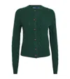 Polo Ralph Lauren Wool And Cashmere Cable-knit Cardigan In Green