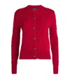 Polo Ralph Lauren Wool-cashmere Cable-knit Cardigan In Red