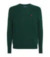 Polo Ralph Lauren Moss-coloured Wool And Cashmere Cable-knit Sweater In Green
