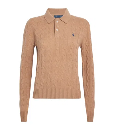 POLO RALPH LAUREN WOOL-CASHMERE CABLE-KNIT SWEATER